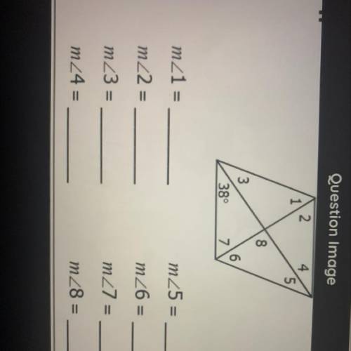 Find the missing angle measures in this rhombus