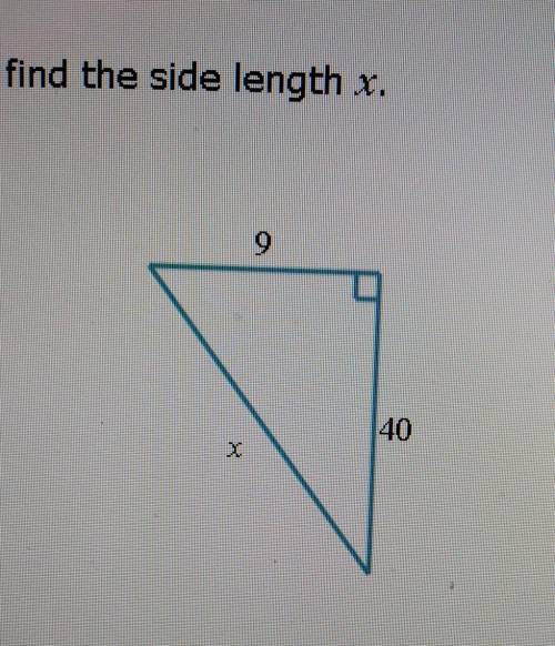 Find the side length of x​