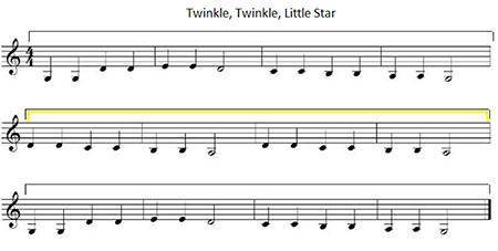 The highlighted phrase in Twinkle, Twinkle, Little Star would be labeled

B
C
A
AABA