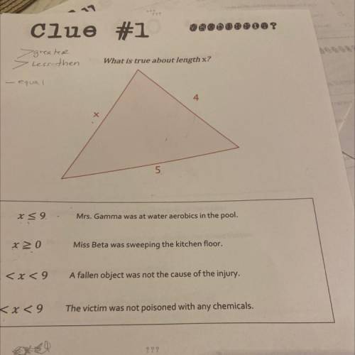 Whodunnit worksheet, It’s math there are 10 clues and you have to find the last know whereabout, th
