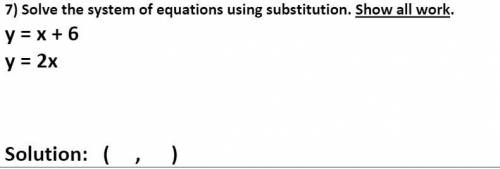 Solve the system of equations using substitution.