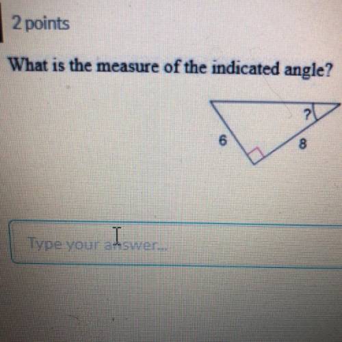 What is the measure of the indicated angle?