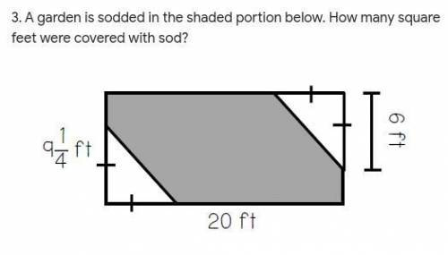 Find the area of the shaded part of the trapezoid.