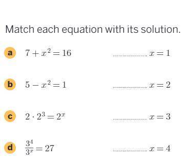 Pls help. Match each equation with its solution