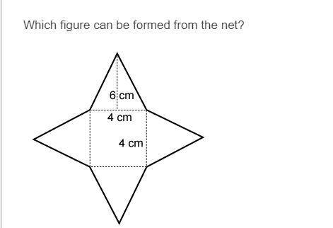 Which figure can be formed from the net?