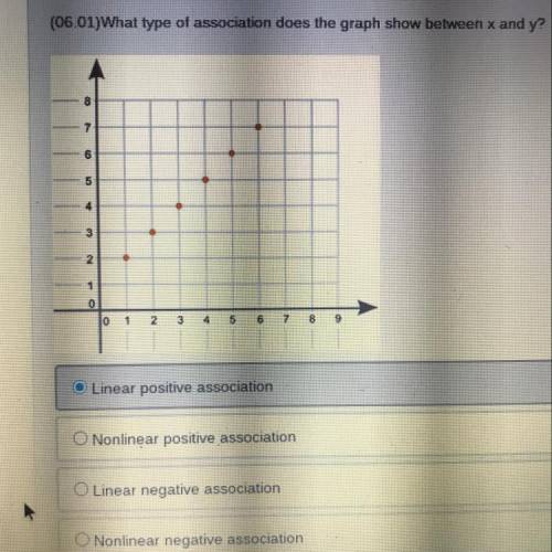 Please help me 
What type of association does the graph show between x and y?