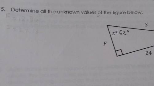 Determine all the unknown values of the figure below​