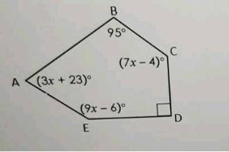 Topic: Explain all the steps taken to solve the problem below. The measure of the interior angles o