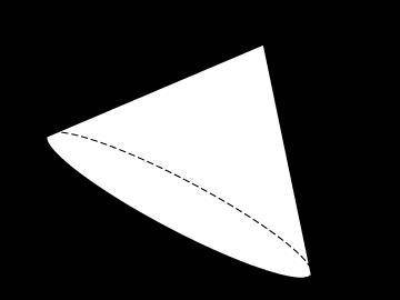 (I will give brainliest) A right triangle was rotated to create this figure. What is true about the