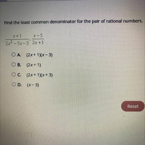 Find the least common denominator for the pair of rational numbers.