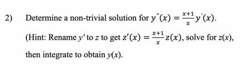 Find y(x). z(x) is c1xe^x