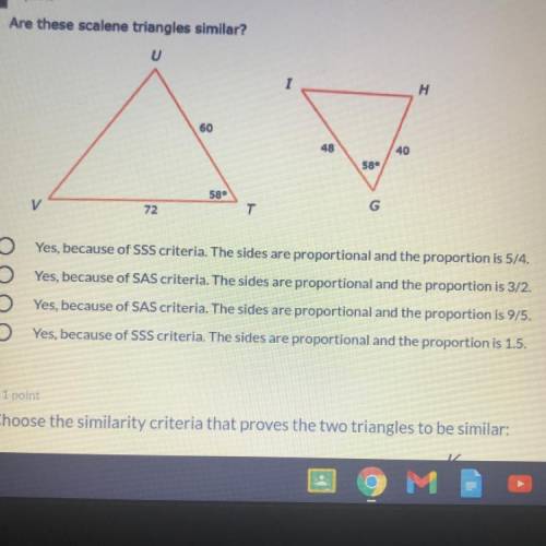 Are these scalene triangles simila