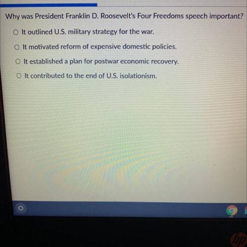 Why was president Franklin d Roosevelt’s four freedoms speech important?
