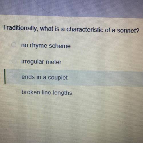 Traditionally, what is a characteristic of a sonnet?