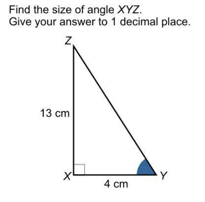 Find the angle of XYZ. Give your answer to one decimal place