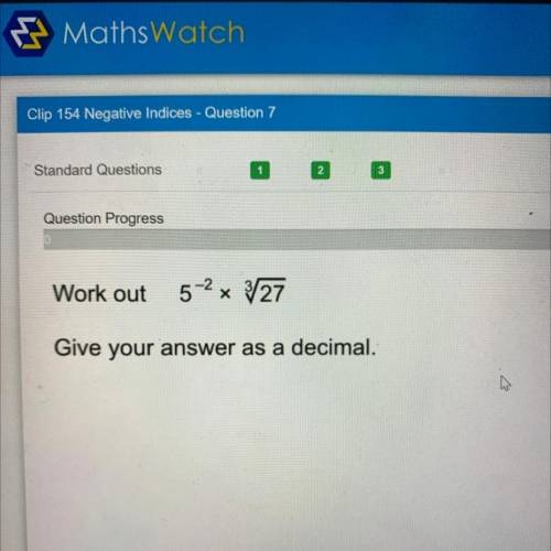 Work out
5(-2) x 327
Give your answer as a decimal.
