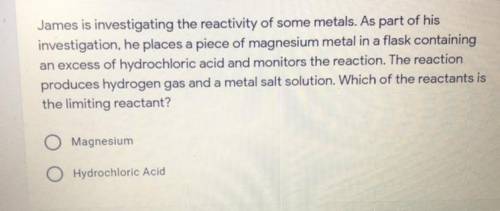 Magnesium or Hydrochloric Acid?