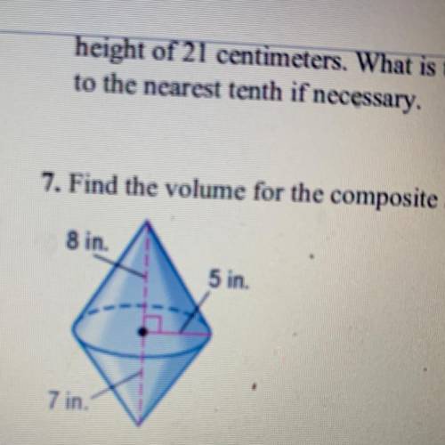 Find the volume for the composite solid