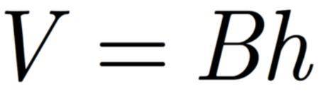 What does the formula below find the volume of?

A. Prisms
B. Pyramids
C. Cones
D. Spheres