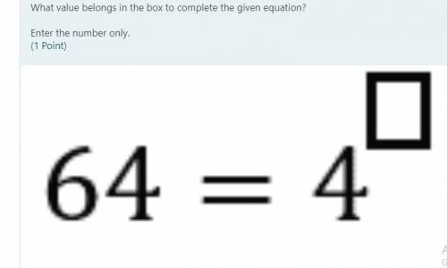 What value belongs in the box to complete the given equation?
Enter the number only.