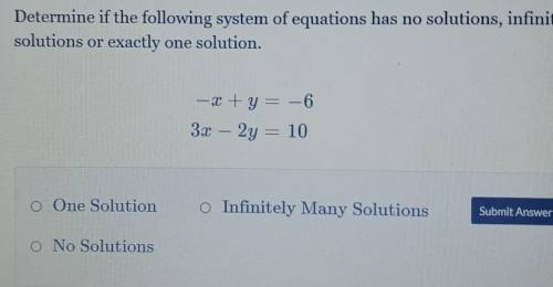 Determine number of solutions​