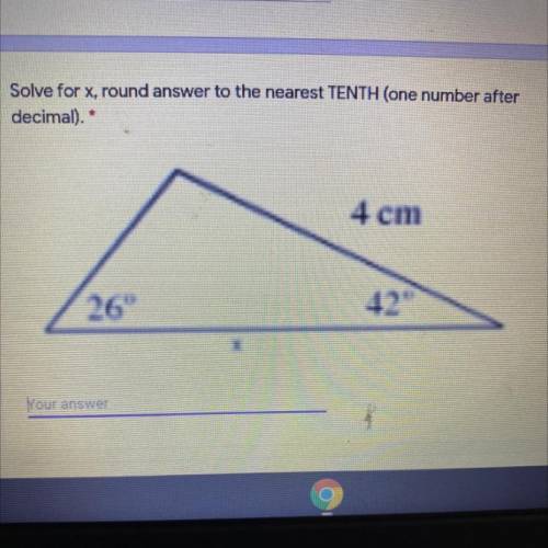 Solve for x round to the nearest tenth