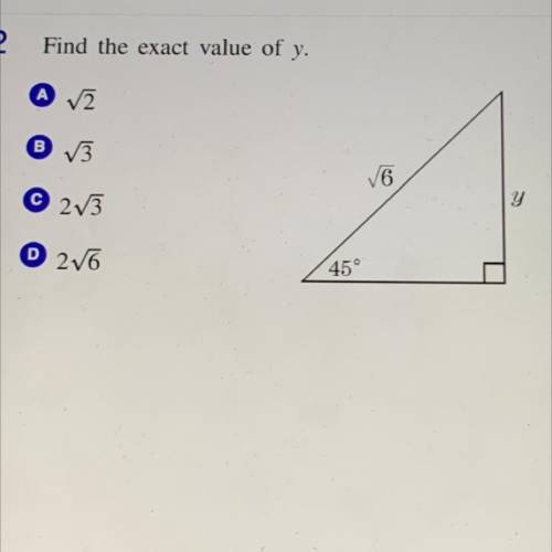 Find the exact value of y.