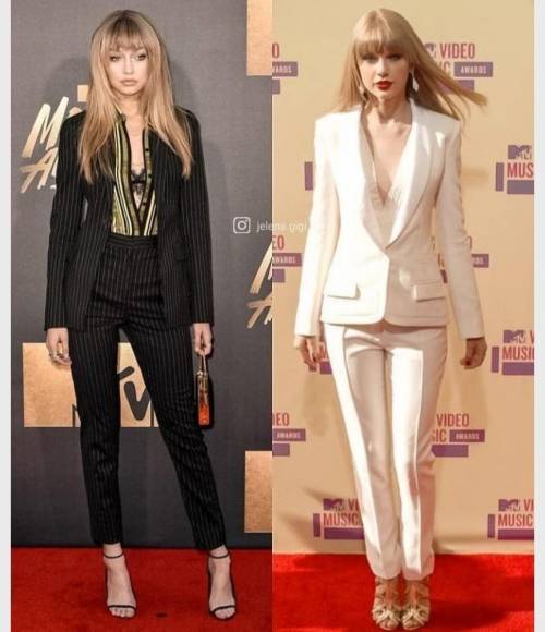 Choose 1 Gigi or Taylor in suit , who would you choose ​
