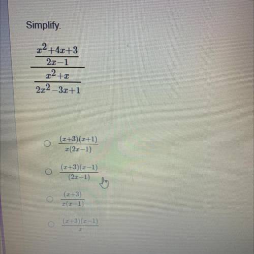 Simplify

22+43+3
20-1
22+2
2x2
3.0 +1
0
(+3)(2+1)
(2-1)
(+3)(-1)
(21-1)
(2-3)
(1-1)