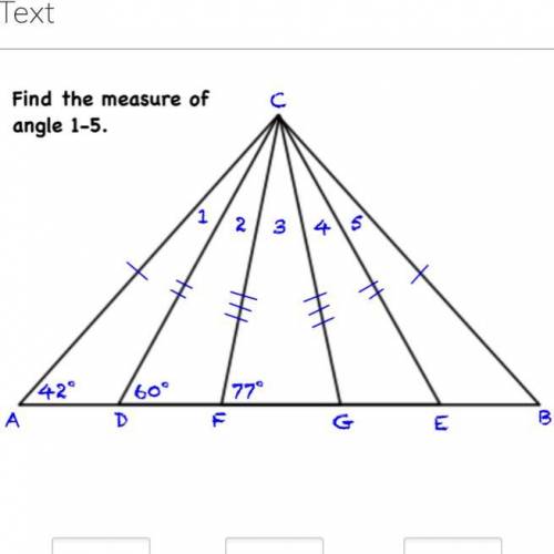 Need help finding angles 1,2,3,4,5