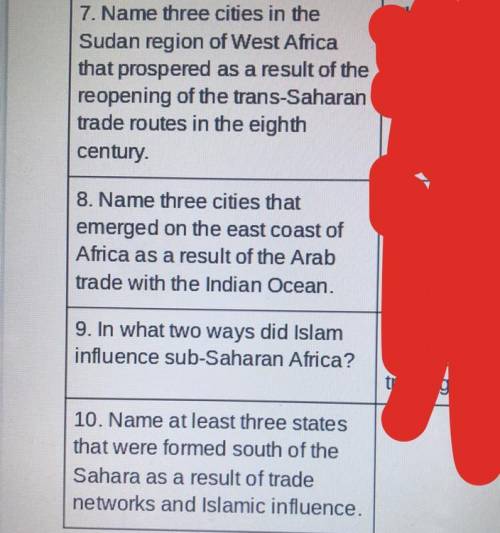 All i need is the answers to 7 and 10. please help .