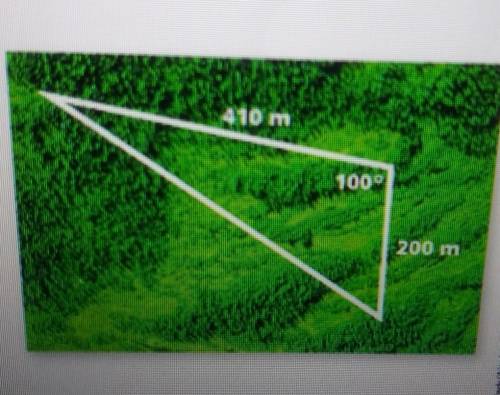A triangular hiking trail is being built in the area shown. At an average walking speed of 2 m/s, h