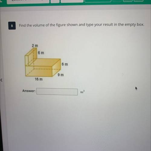 Find the volume of the figure shown and type your result in the empty box.