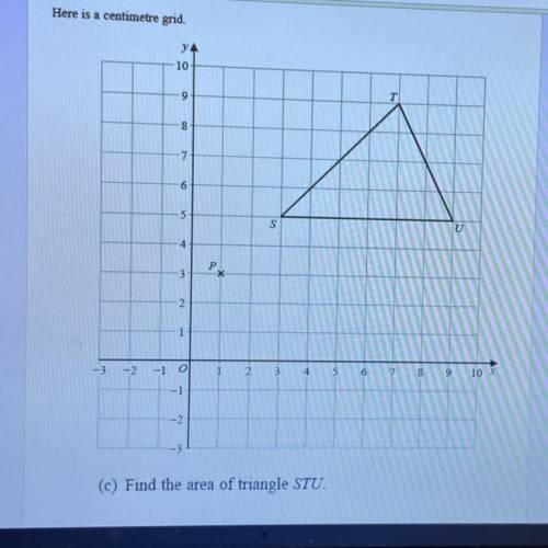 Find the area of triangle STU
Help me