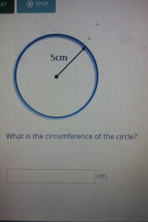 What is the circumstance of the circle 5cm​