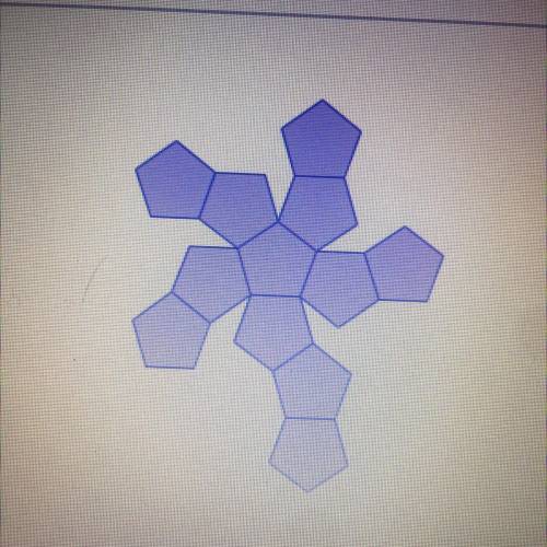 The net shown represents what Platonic solid?

A) dodecahedron 
B) icosahedron
C) octahedron
D) te