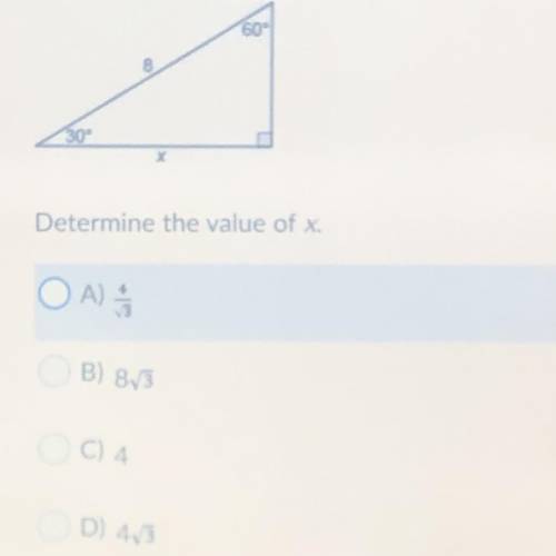 PLEASE HELP ME :))))) !!!
Determine the value of x.