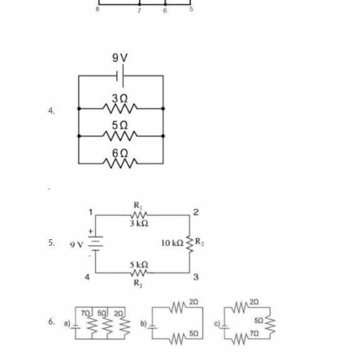Someone please help me with finding the resistance of these circuits! I will give brainliest if rig