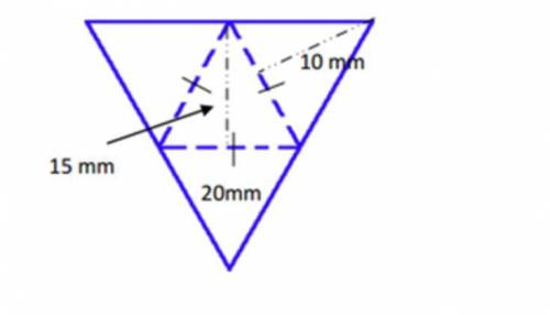 Calculate the total surface area of the triangular pyramid.