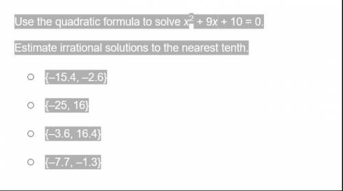 Quadratic formula? huh?