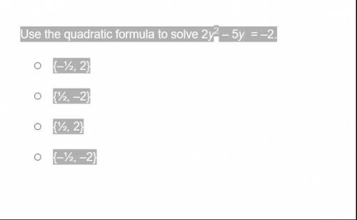 Quadratic formula? huh?