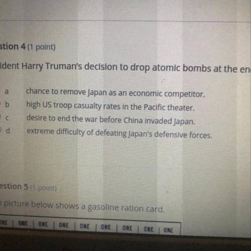 President Harry Truman's decision to drop atomic bombs at the end of World War II was mainly influe