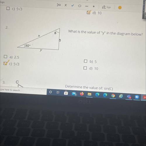 HELP

What is the value of “y” in the diagram