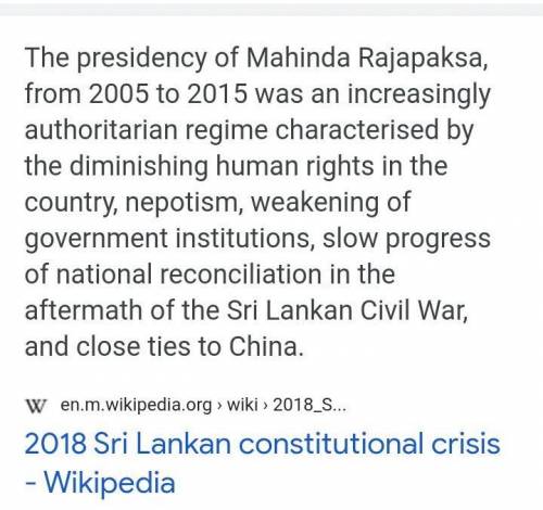What is the main reason for years of political unrest in Sri Lanka?