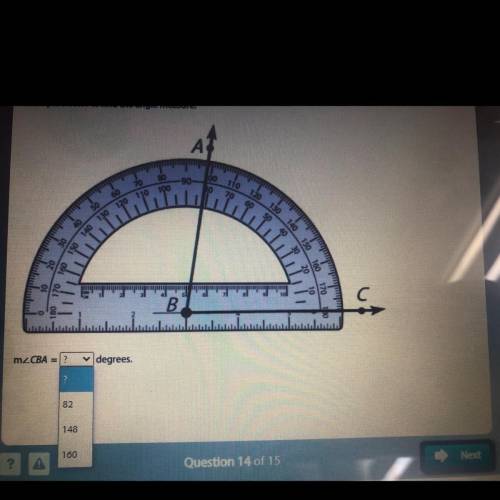 Use a protractor to find the angle measure picture is added