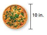 Find the circumference of the pizza to the nearest tenth.