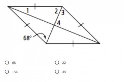 Find the measure of angle 2. Then find the measure of angle 4. Show your work please :). Picture at