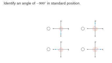 Identify an angle of −900∘ in standard position.