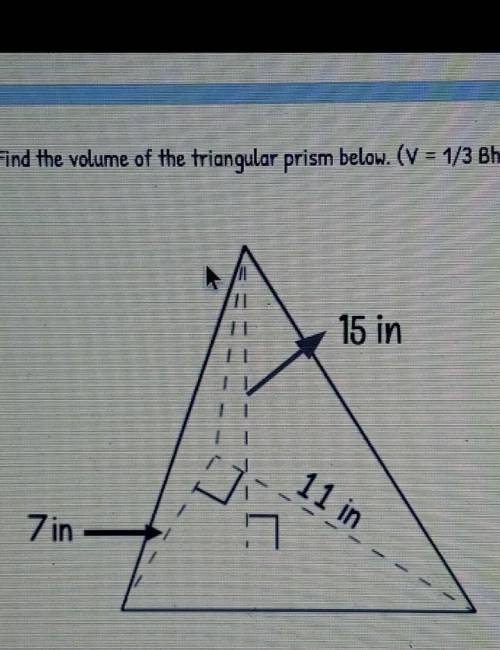 Find the volume of thr triangle prism ​