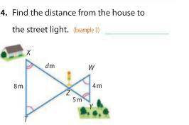 Find the distance from the house to the street